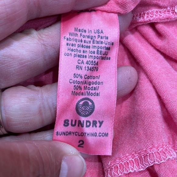 SUNDRY pink tiered Racerback tank maxi dress Sz medium lined anthropologie - Picture 7 of 8